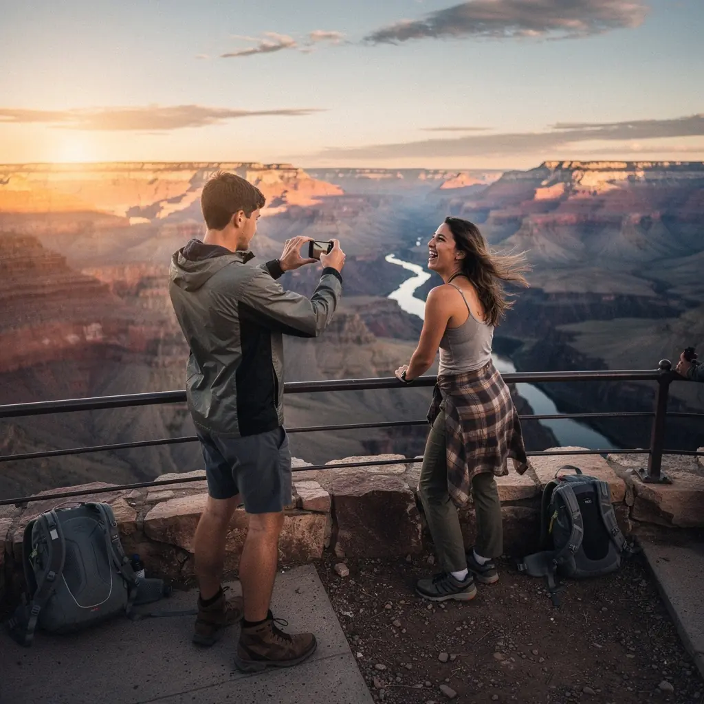 Zachód słońca nad malowniczą drogą w górach.